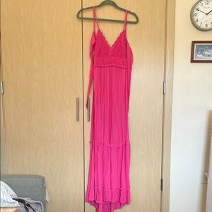 Elegant Pink Maxi Dress